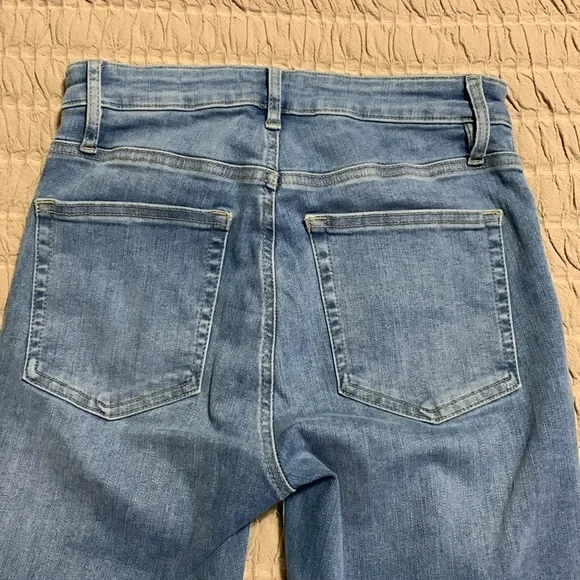 FRAME Women’s Le Crop Mini Boot Classic Blue Denim Jeans Western Boho Festival - Picture 4 of 11